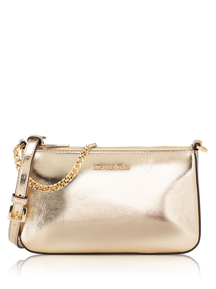 Jet Set Travel Medium Pouchette with Card Holder Gift Box Pale Gold