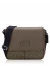 CE534 Signature Sprint Map Leather Shoulder Bag Olive Drab Utility Green
