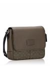 CE534 Signature Sprint Map Leather Shoulder Bag Olive Drab Utility Green