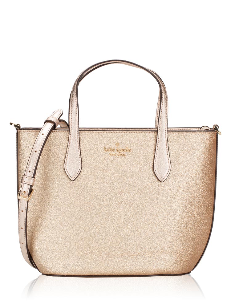 Glimmer Glitter Satchel Gold