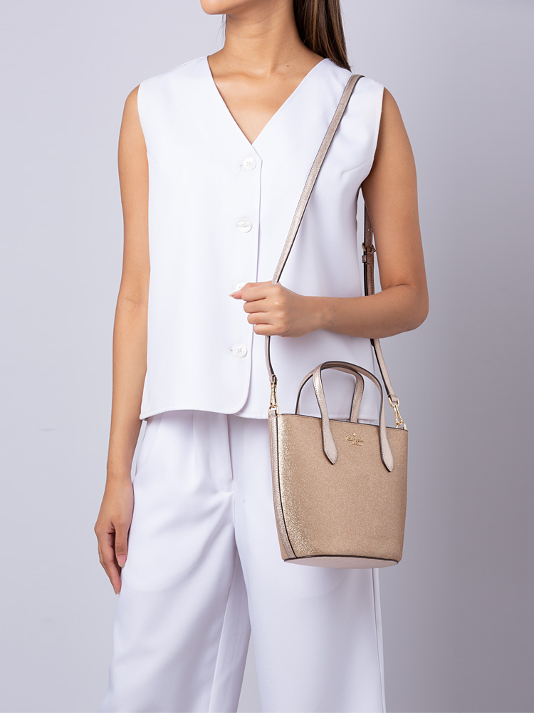 Glimmer Glitter Satchel Gold