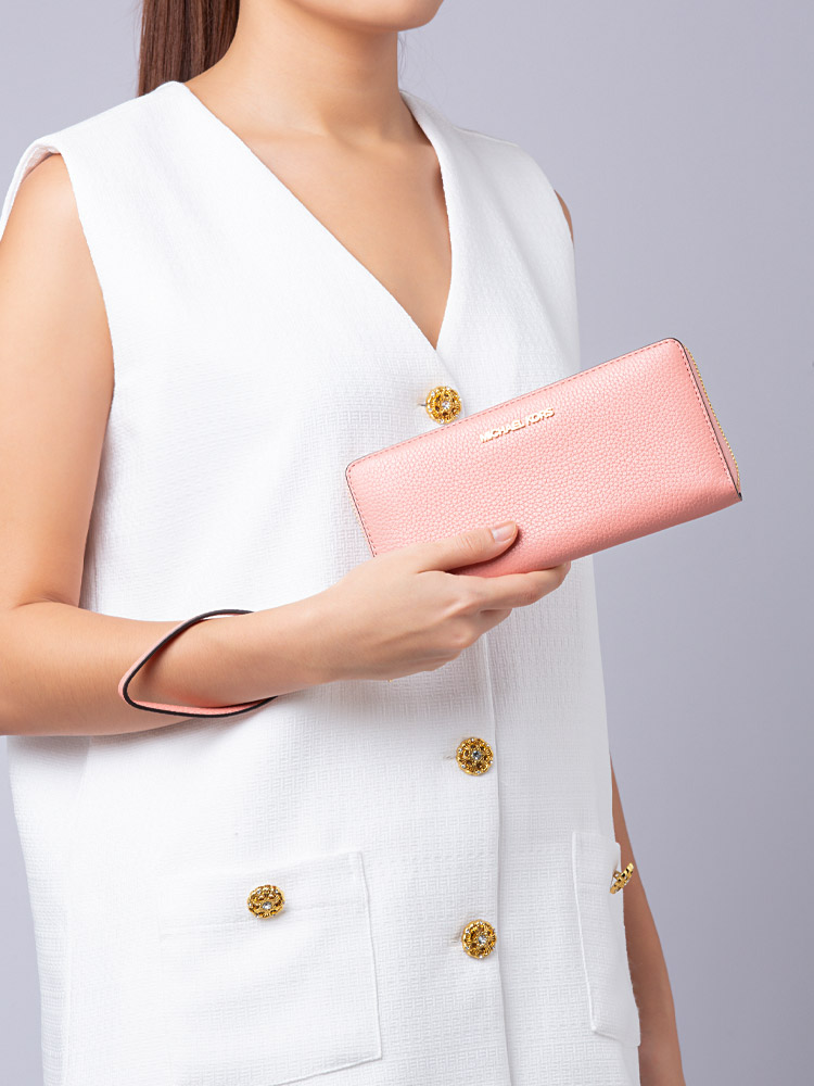 Jet Set Travel Leather Large Continental Wallet Primrose