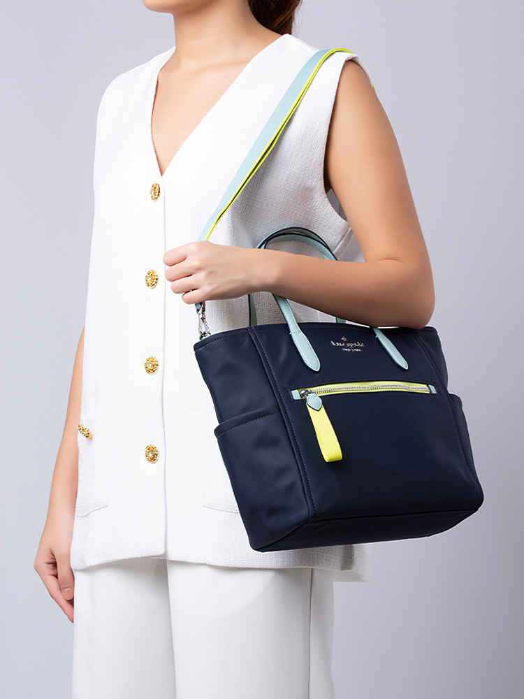 Chelsea Colorblock Medium Satchel Blazer Blue