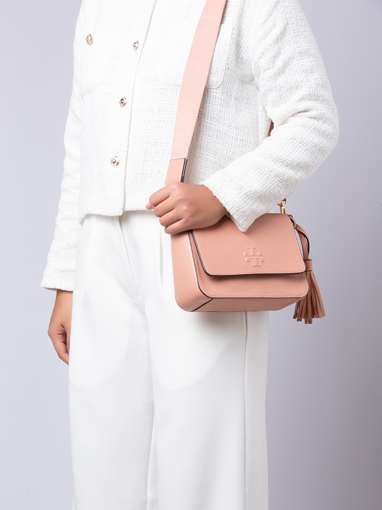 The Web Flap Crossbody Pink Moon