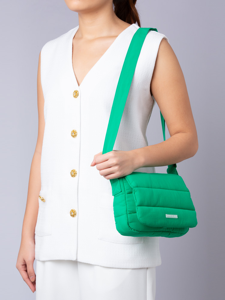 Poofy Shoulder Bag Green
