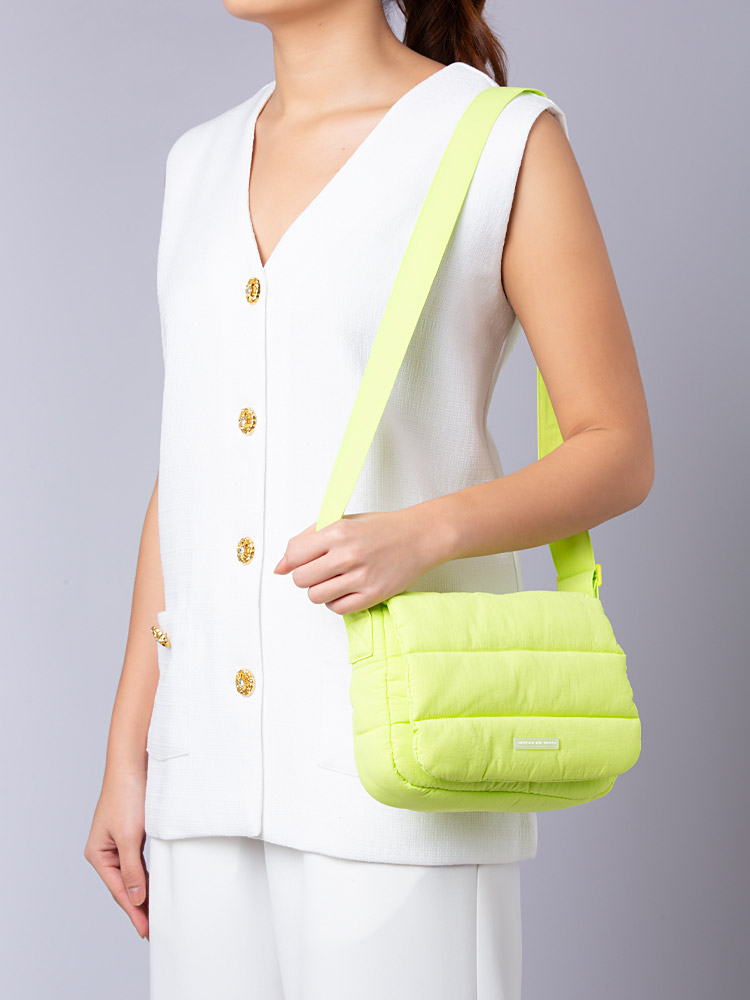 Poofy Shoulder Bag Lime