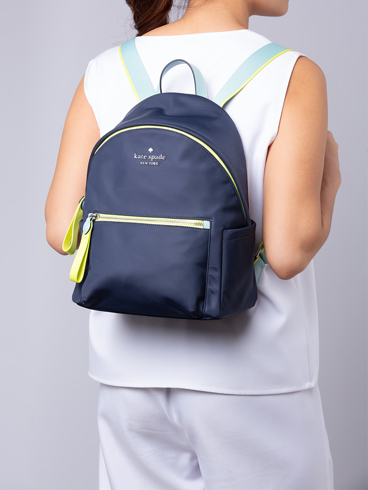 Chelsea Colorblock Nylon Medium Backpack Blazer Blue
