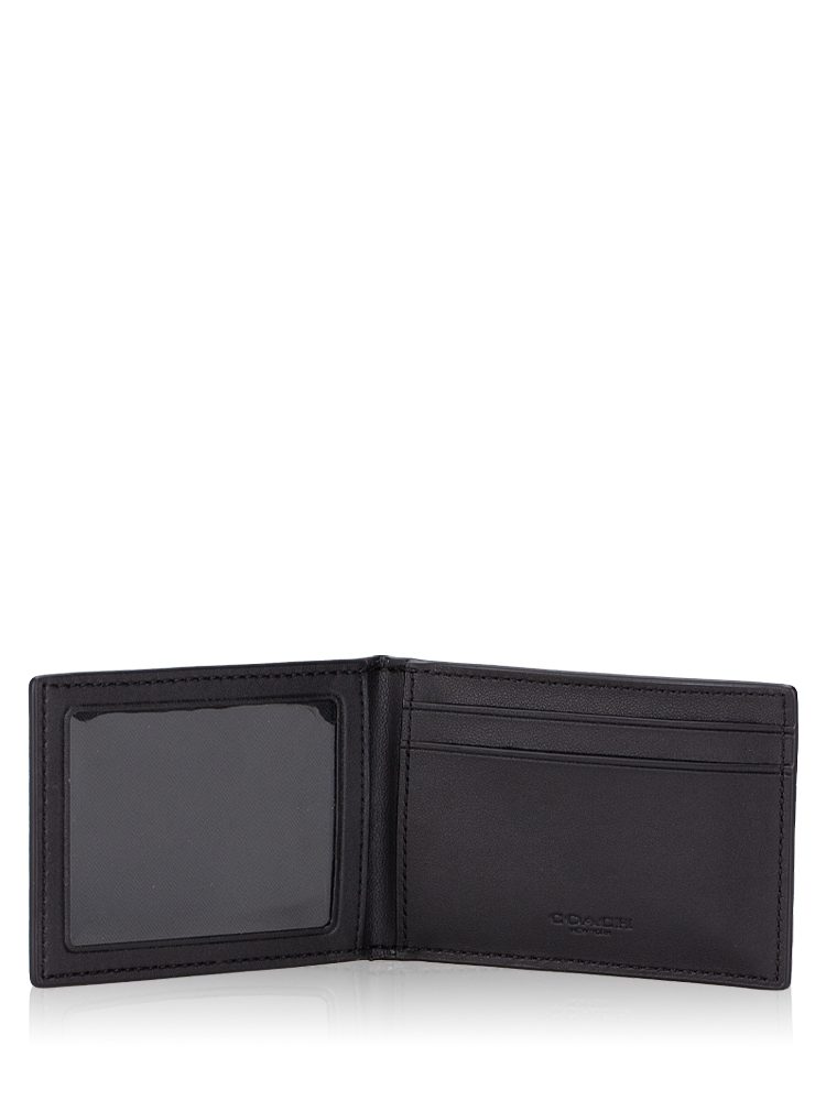 Men CM166 Signature Compact Billfold Mahogany Black