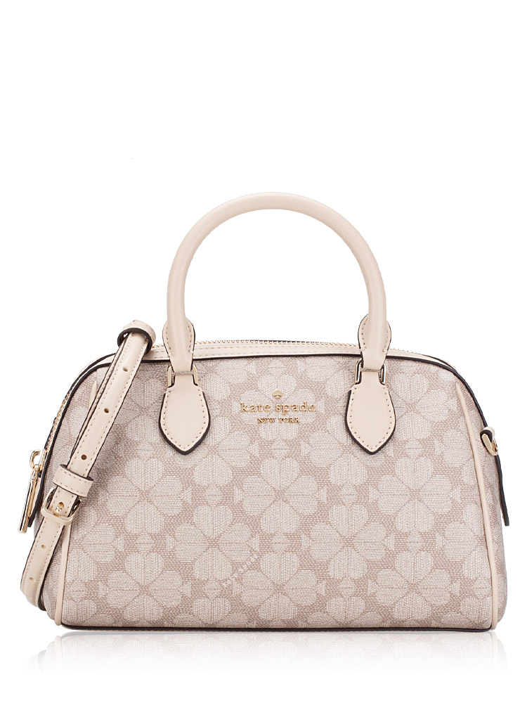 Signature Spade Flower Duffle Crossbody Dark Beige