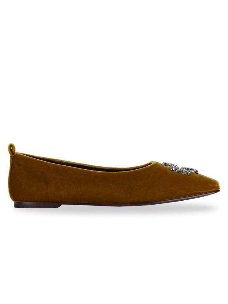 Eleanor Pave Ballet Pumpskin Seed Sz 9