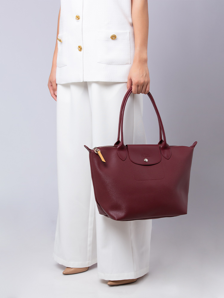 Le Pliage City Medium LH Plum