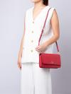 Madison Saffiano Leather Flap Crossbody Candied Cherry