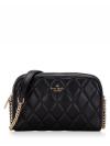 Carey Smooth Quilted Mini Camera Bag Black
