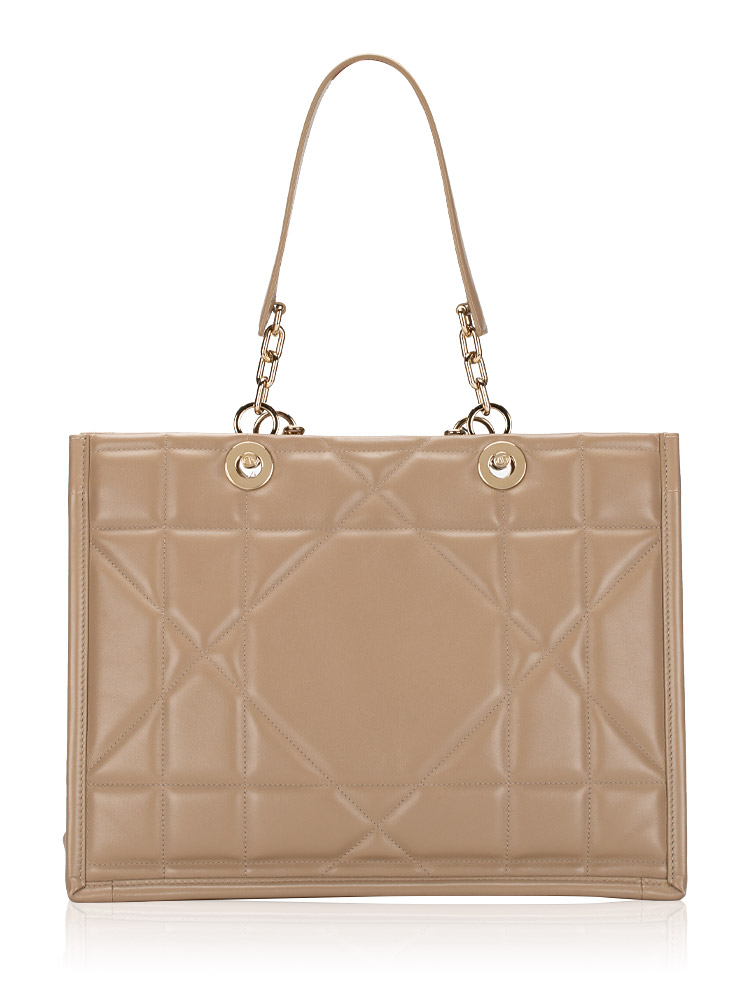 Calfskin Essential Medium Tote Bag Hazelnut
