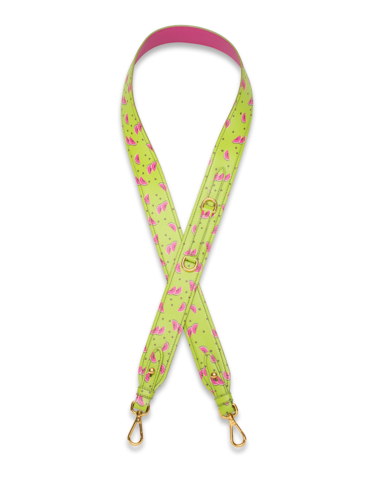 Saffiano Watermelon Print Shoulder Strap Erba
