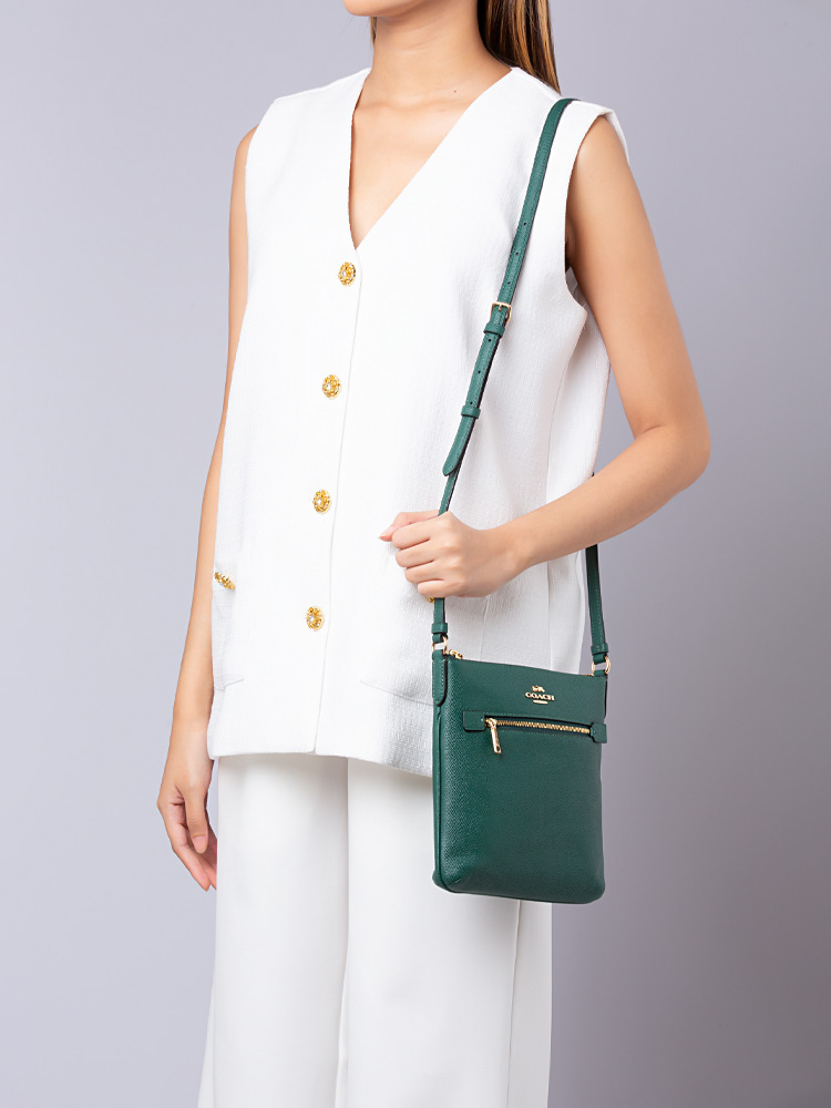 CE871 Mini Rowan File Bag Dark Pine Gold