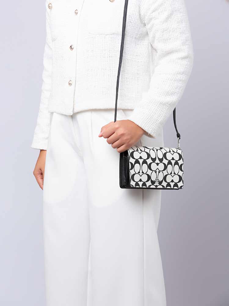 CO967 Signature Anna Foldover Crossbody Chalk Multi