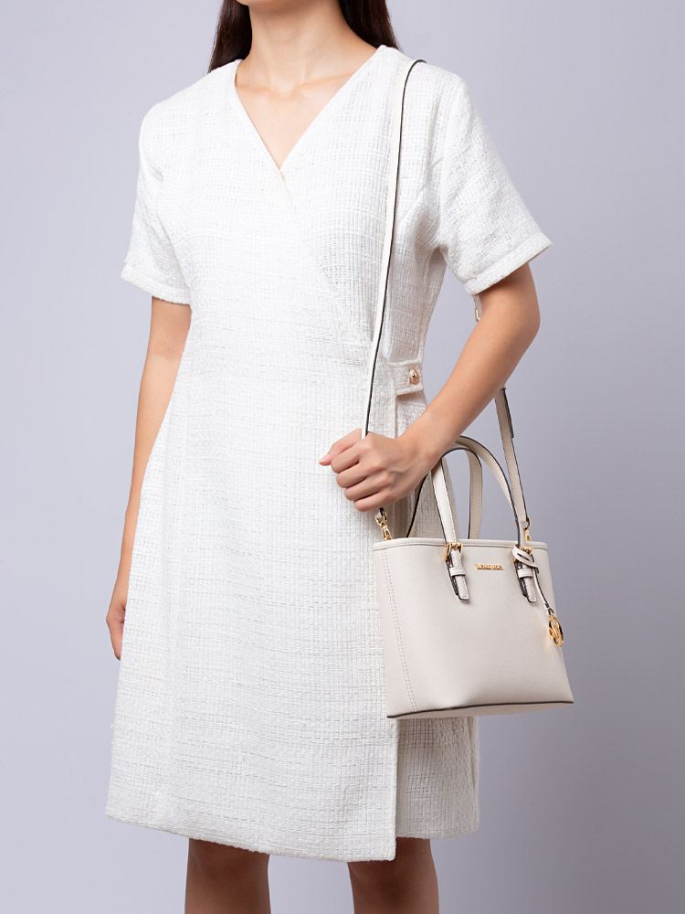 Jet Set Travel Xs Carryall Zip Tote Light Cream