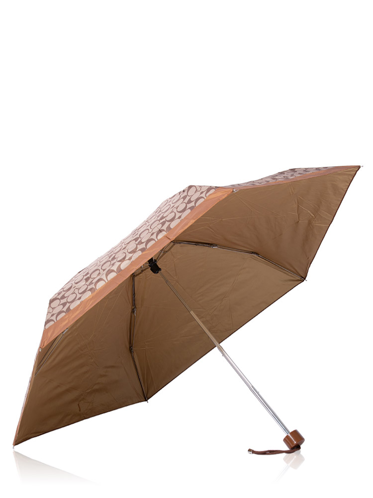 C4322 Signature Mini Umbrella Khaki Saddle