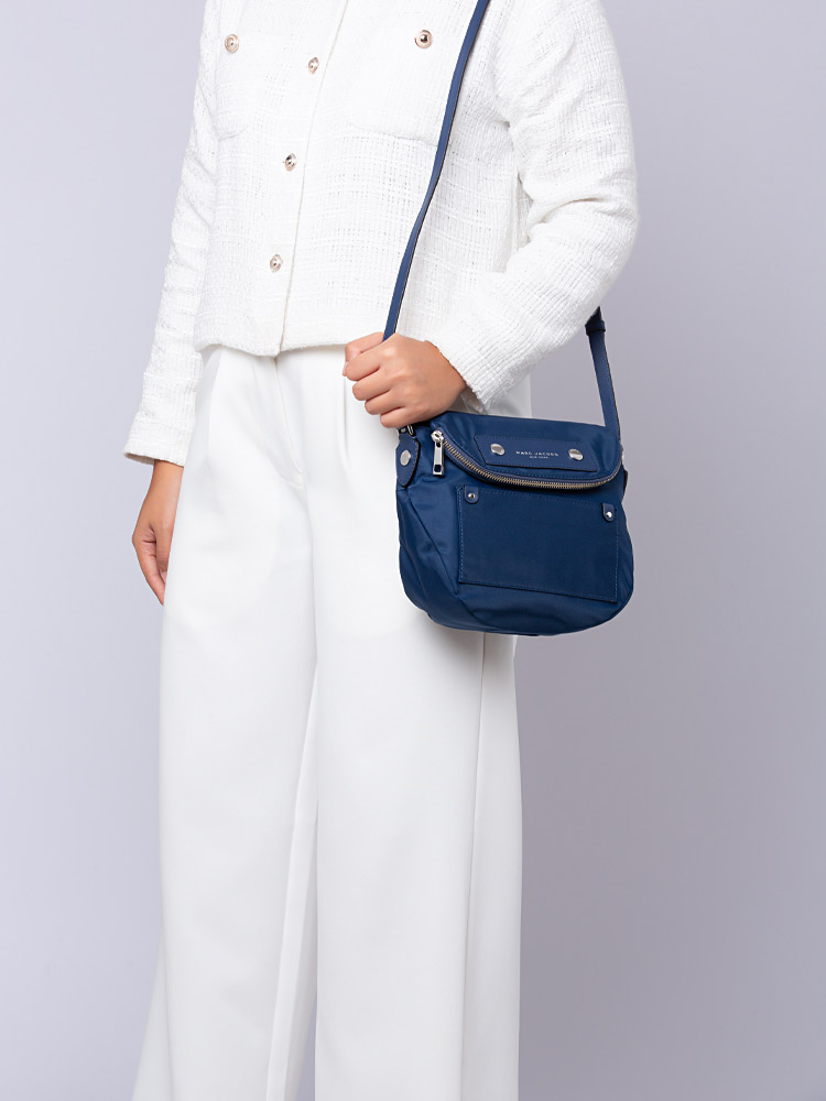 M0012909 Preppy Nylon Mini Messenger Azure Blue