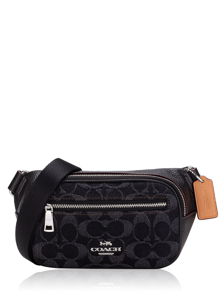 CQ186 Signature Denim Mini Belt Bag Black