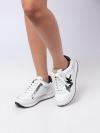Maddy Two Tone Logo Trainer Bright White Sz 7.5