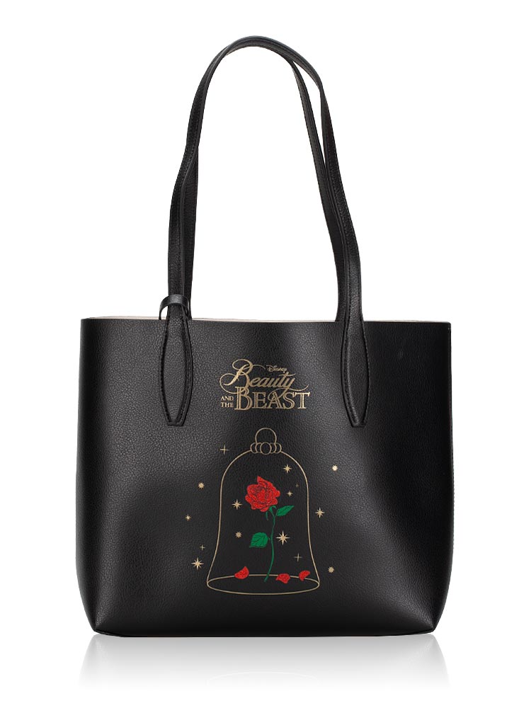 X Disney Other Beauty And The Beast Small Reversible Tote Black Multi