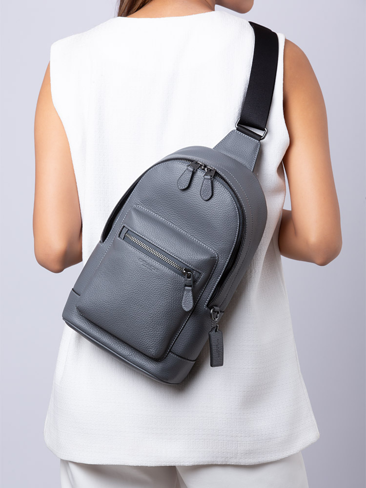 Men 2540 Pebble Leather West Pack Industrial Grey