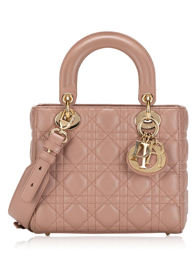 Lambskin Cannage My ABCDior Small Lady Dior Blush Powder