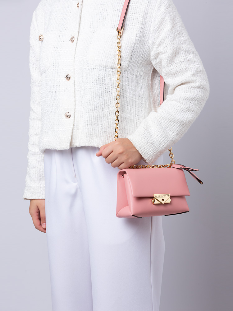 Cece Leather Small Convertible Flap Crossbody Primrose