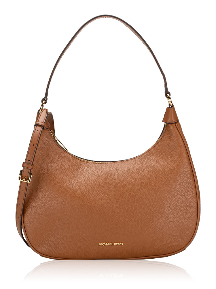 Cora Pebbled Leather Large Shoulder Bag Luggage
