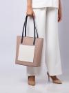 Colorblock Saffiano Daily Tote Toasted Hazelnut Multi