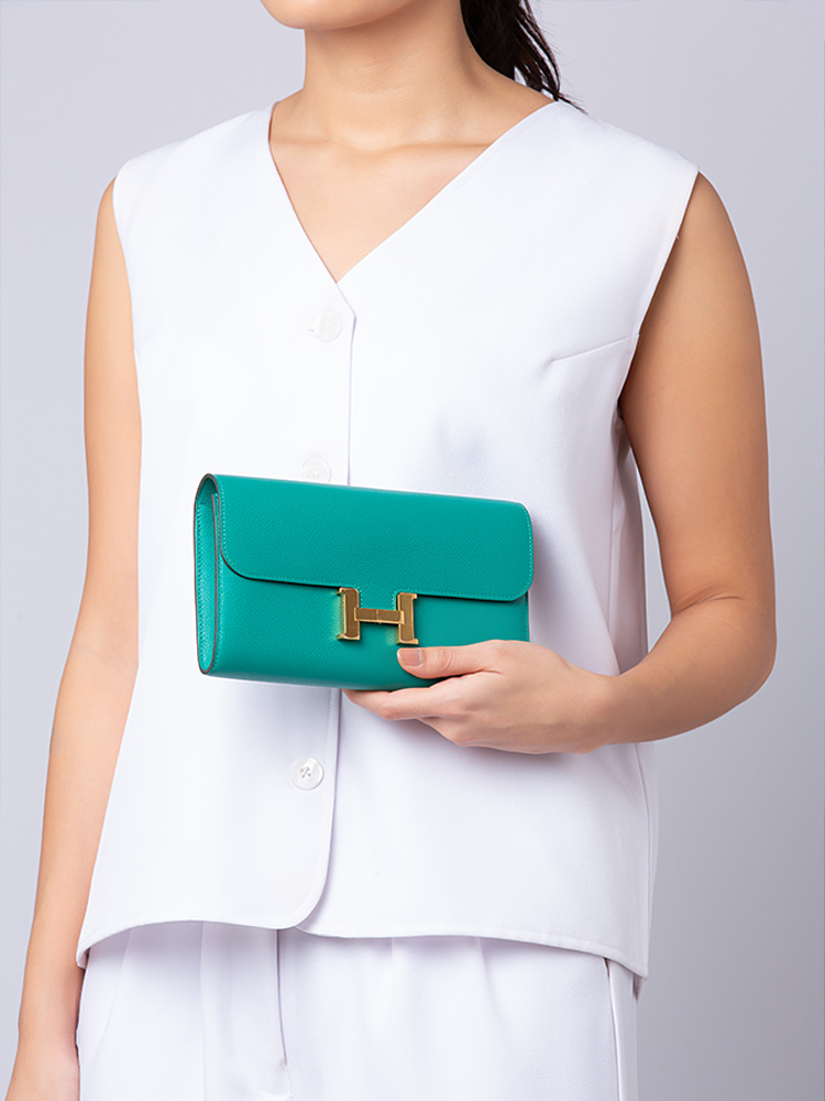 Evercolor Constance Long Wallet Vert Verone