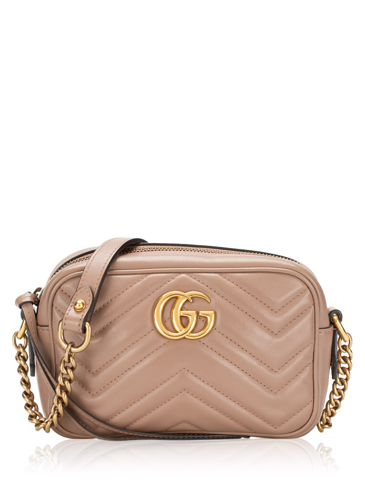 GG Marmont Matelasse Mini Camera Bag Porcelain Rose