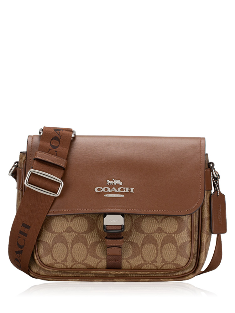 CR131 Signature Pace Messenger Bag Khaki Saddle