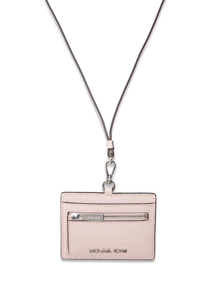 Jet Set Travel Card Case Lanyard Powder Blush