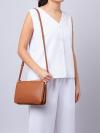 Leila Leather Triple Gusset Crossbody Warm Ginger