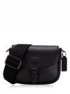 CP002 Amelia Leather Small Saddle Bag Black