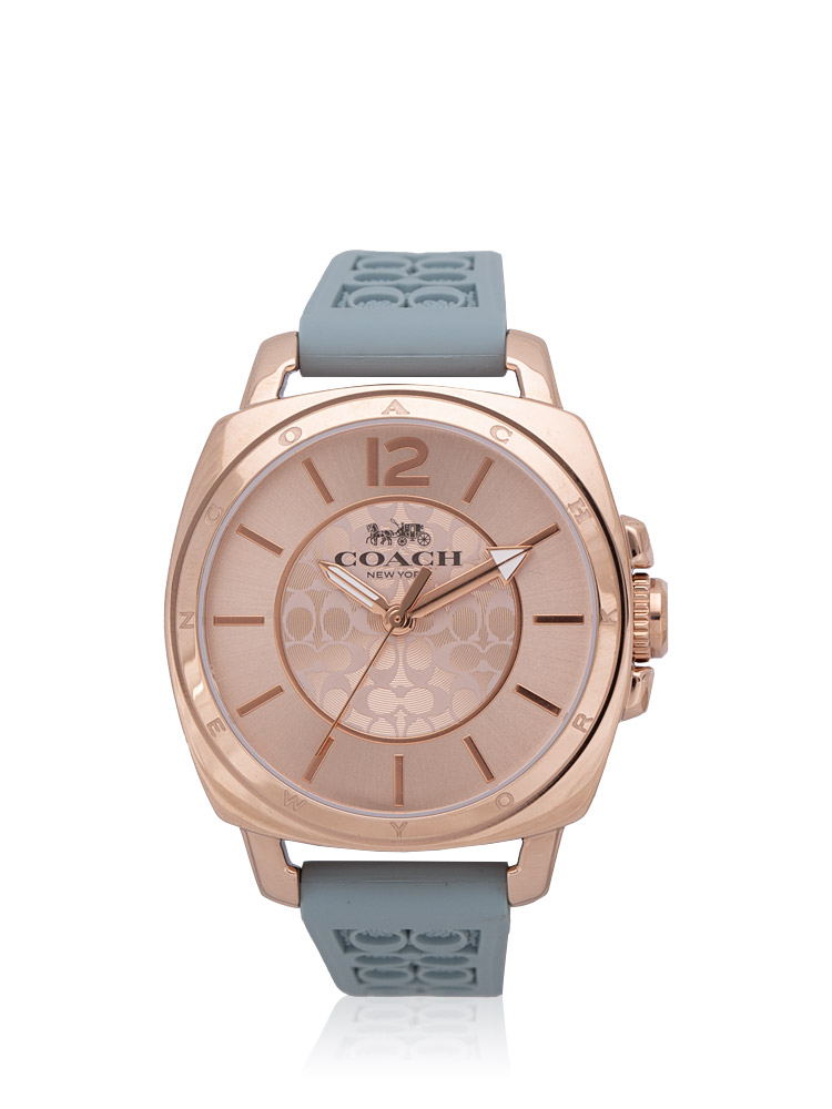 14503979 Signature Embossed Boyfriend Rubber Strap Blue