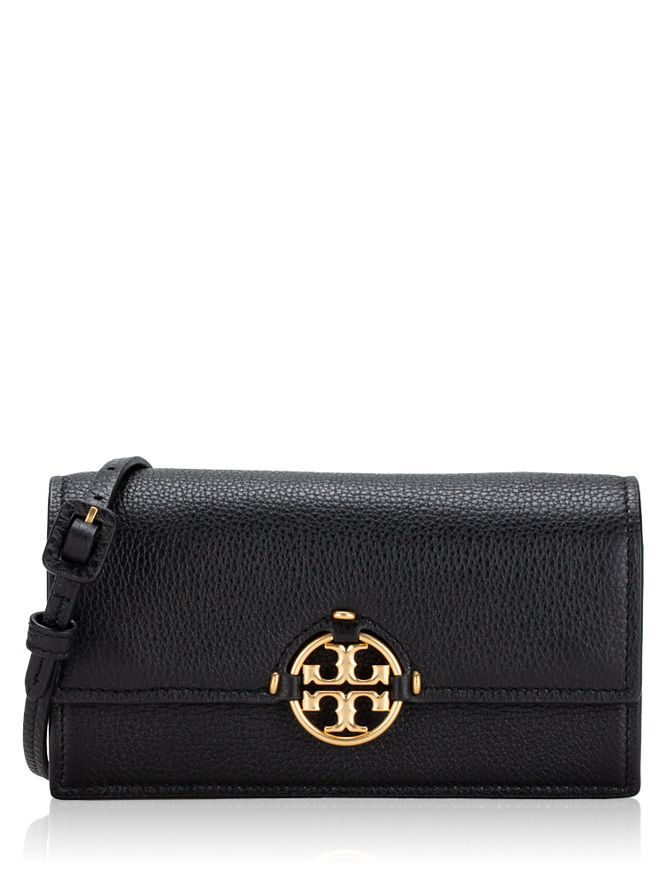 Miller Leather Wallet Crossbody Black