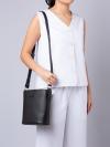 CR153 Sophie Leather Bucket Bag Black