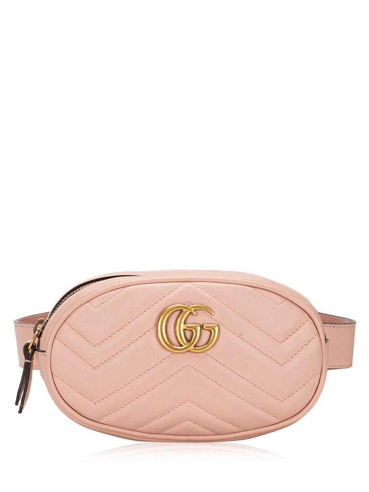 Calfskin GG Marmont Matelasse Belt Bag Perfect Pink Sz 65