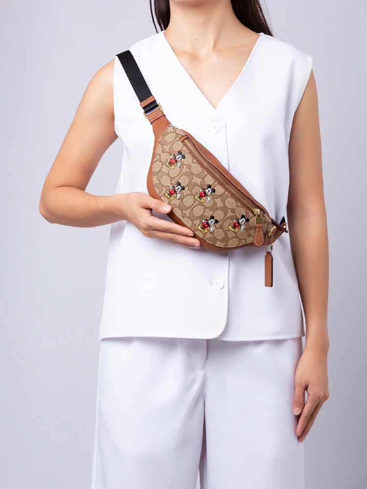X Disney CL961 Signature Warren Mini Belt Bag Khaki Multi