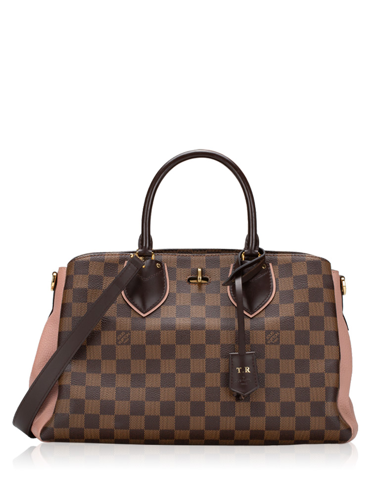 Cuir Taurillon Damier Ebene Normandy Magnolia
