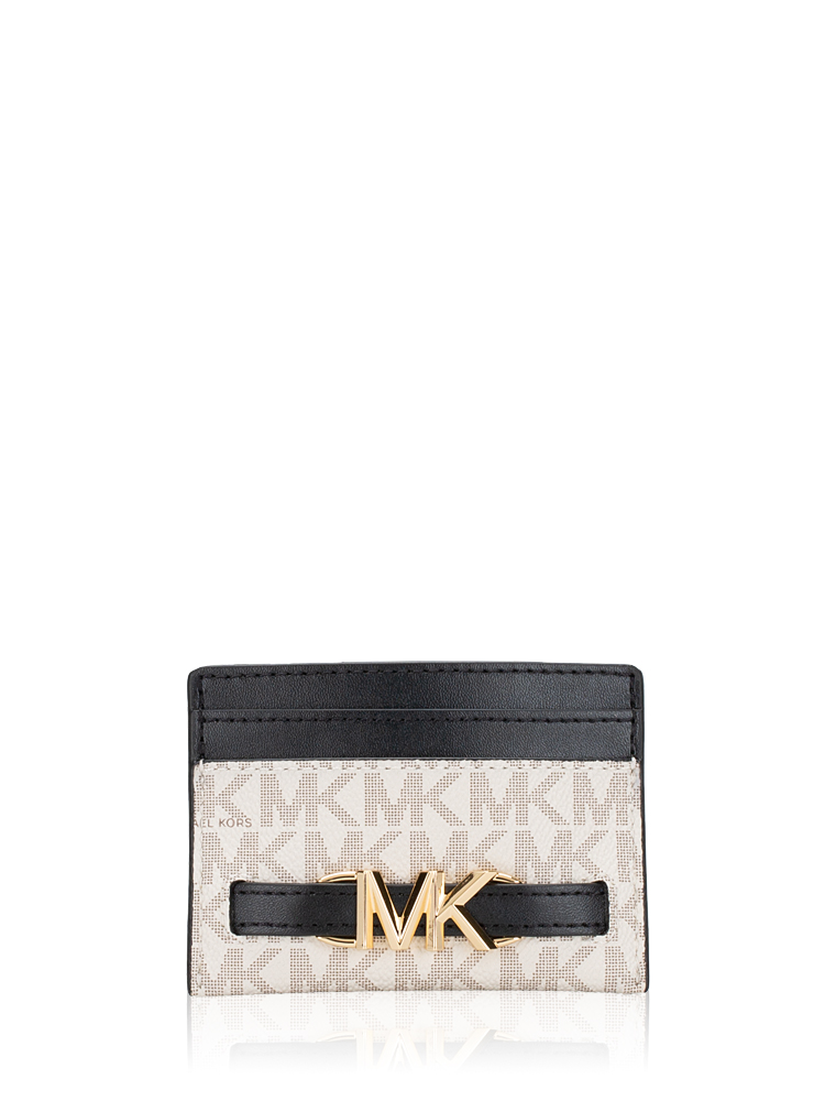 Signature Reed Large Card Wallet Vanilla Black