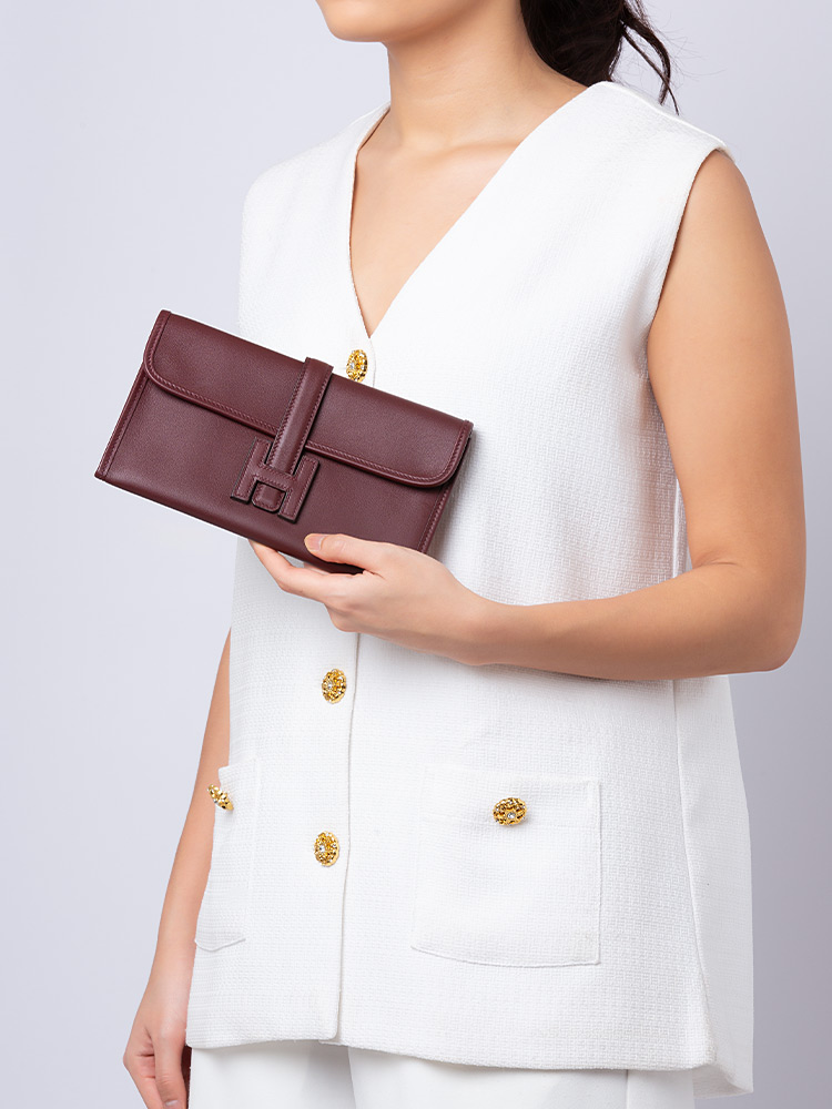 Swift Jige Duo Clutch Bordeaux Lime