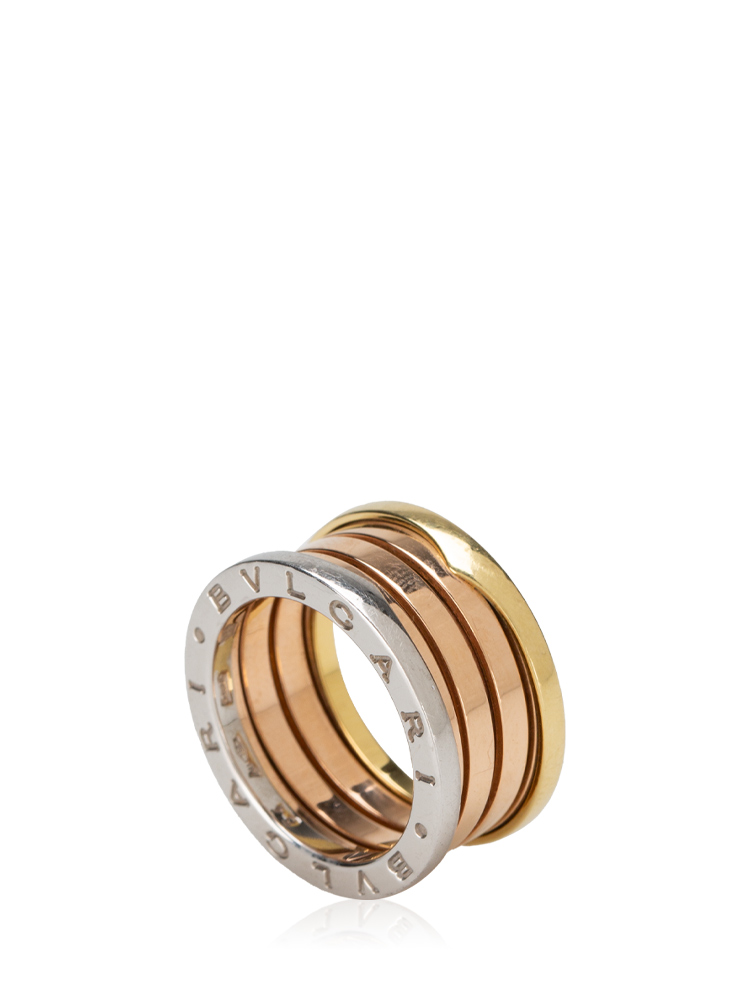 18K Rose White Yellow Gold B.Zero1 Four-Band Ring Sz 54