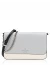 Madison Colorblock Saffiano Flap Convertible Crossbody Platinum Grey