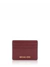 Jet Set Travel Leather Large Card Holder Dark Cherry