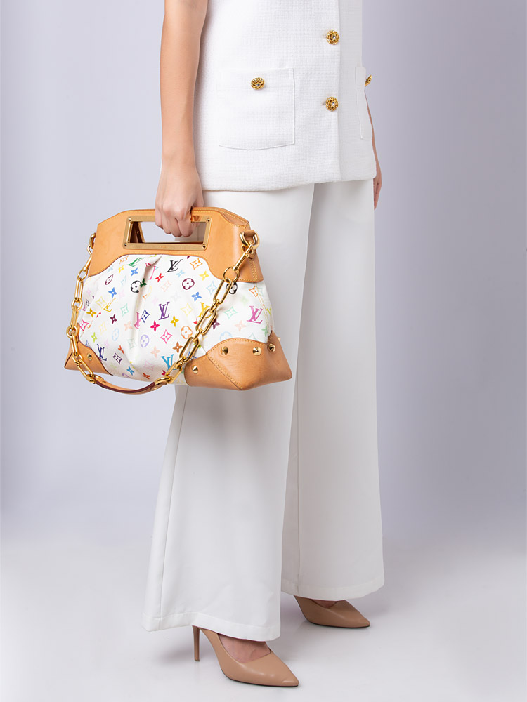 Monogram Multicolor Judy GM White
